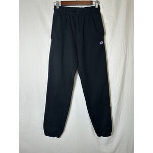 Champion Men's Athletic Black Joggers with Pockets and Embroidered Logo Size S